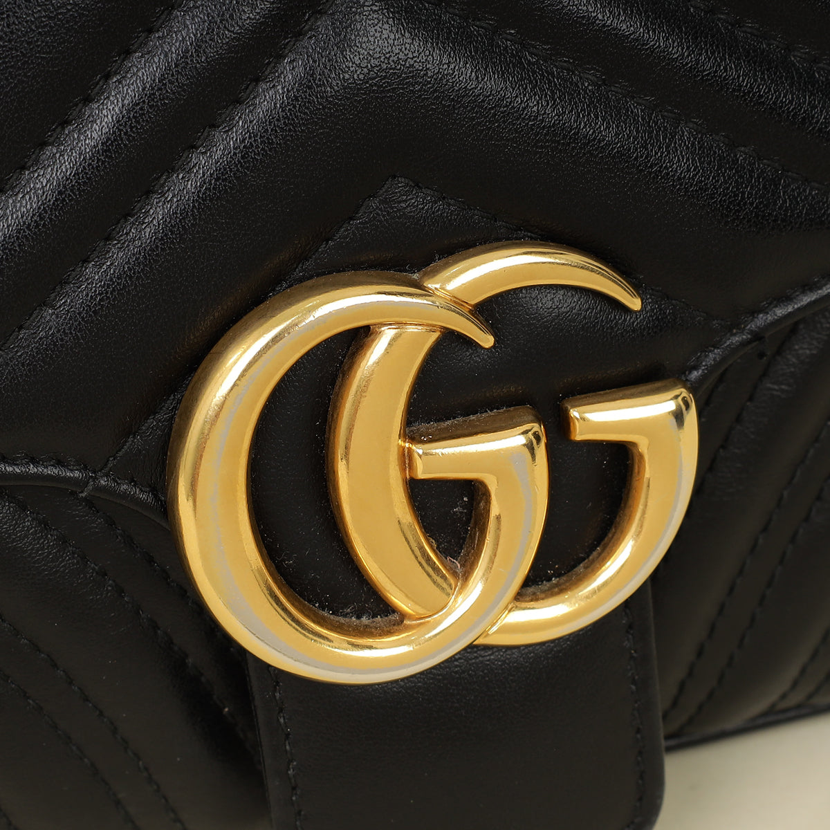Gucci Black GG Marmont Small Shoulder Bag-Gucci-THE CLOSET