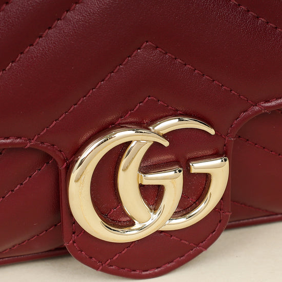 Gucci Rosso Ancora Red GG Marmont Small Shoulder Bag-Gucci-THE CLOSET