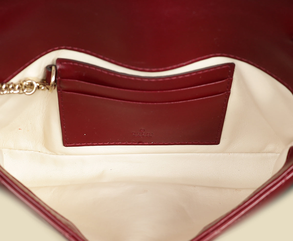 Gucci Rosso Ancora Red GG Marmont Small Shoulder Bag-Gucci-THE CLOSET