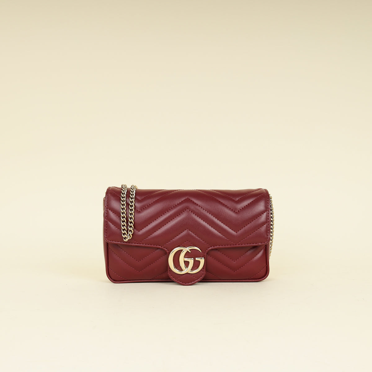 Gucci Rosso Ancora Red GG Marmont Small Shoulder Bag-Gucci-THE CLOSET