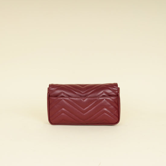 Gucci Rosso Ancora Red GG Marmont Small Shoulder Bag-Gucci-THE CLOSET