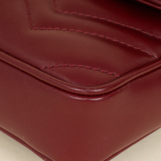Gucci Rosso Ancora Red GG Marmont Small Shoulder Bag-Gucci-THE CLOSET