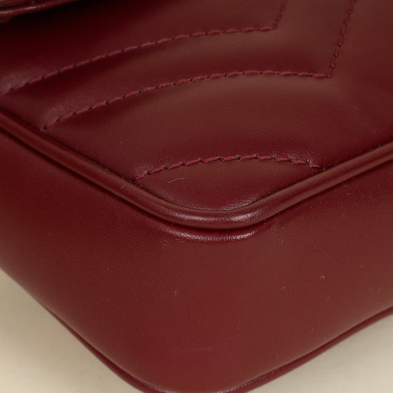 Gucci Rosso Ancora Red GG Marmont Small Shoulder Bag-Gucci-THE CLOSET