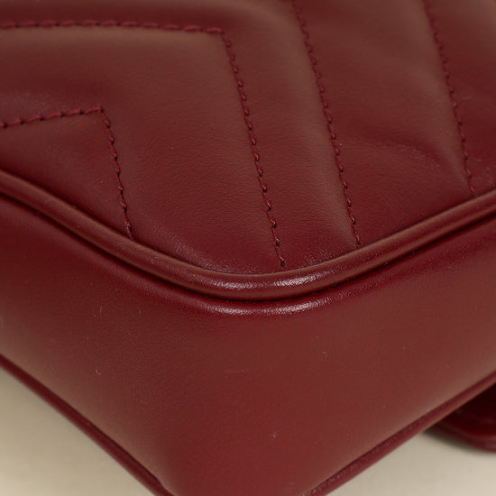 Gucci Rosso Ancora Red GG Marmont Small Shoulder Bag-Gucci-THE CLOSET