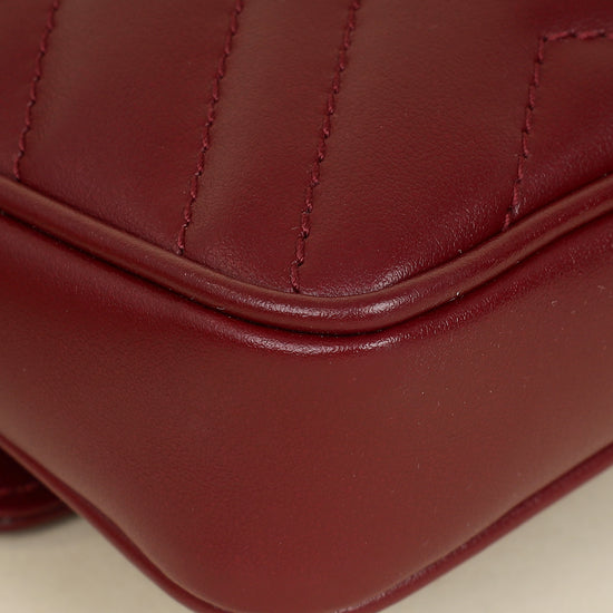 Gucci Rosso Ancora Red GG Marmont Small Shoulder Bag-Gucci-THE CLOSET