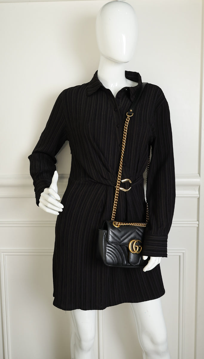 Gucci Black Marmont Small Shoulder Bag