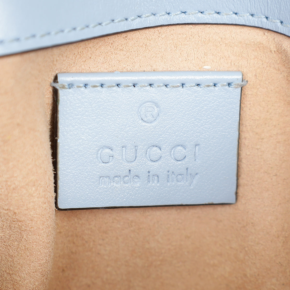 Gucci Light Blue GG Marmont Mini Chain Shoulder Bag-Gucci-THE CLOSET