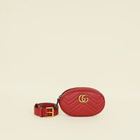 Gucci Red GG Marmont Mini Belt Bag