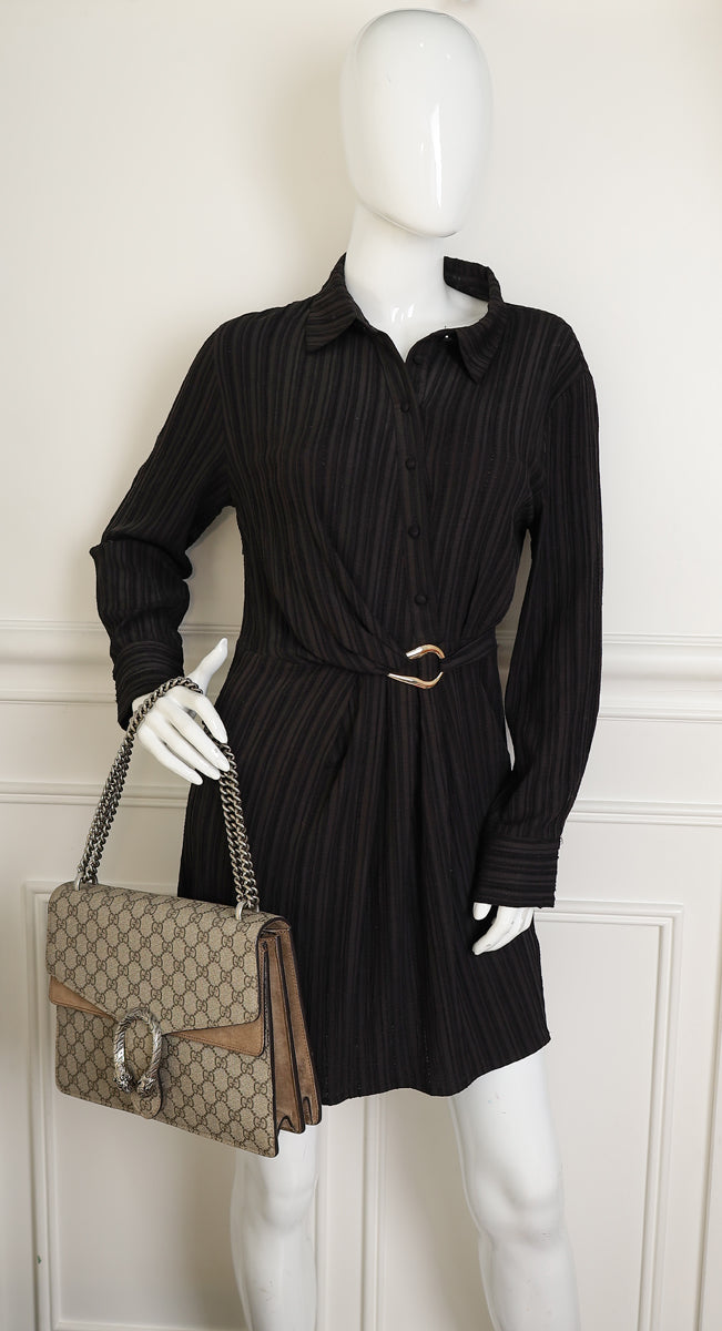 Gucci Bicolor GG Supreme Dionysus Medium Flap Bag