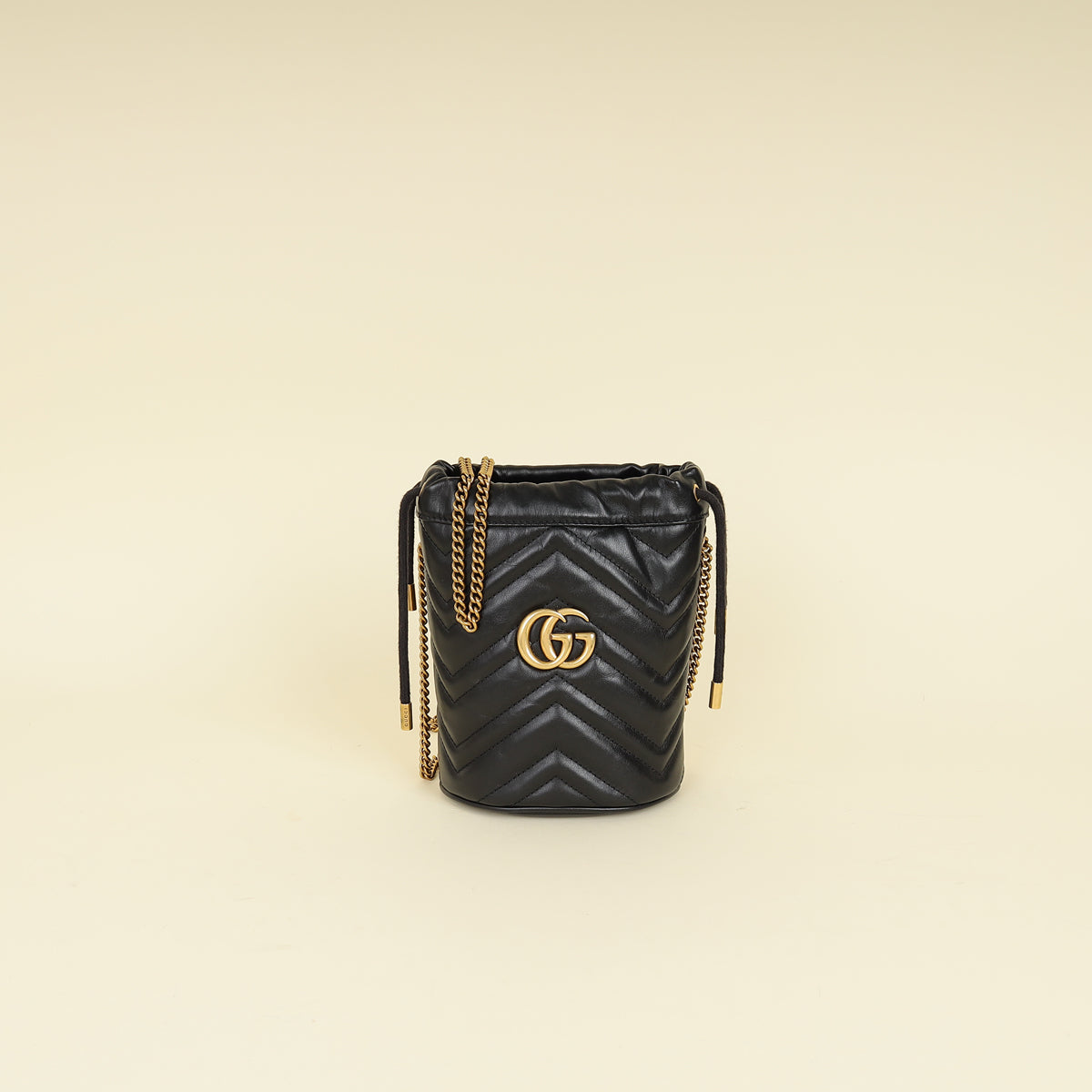 Gucci Black GG Marmont Small Bucket Bag-Gucci-THE CLOSET