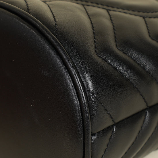 Gucci Black GG Marmont Small Bucket Bag-Gucci-THE CLOSET