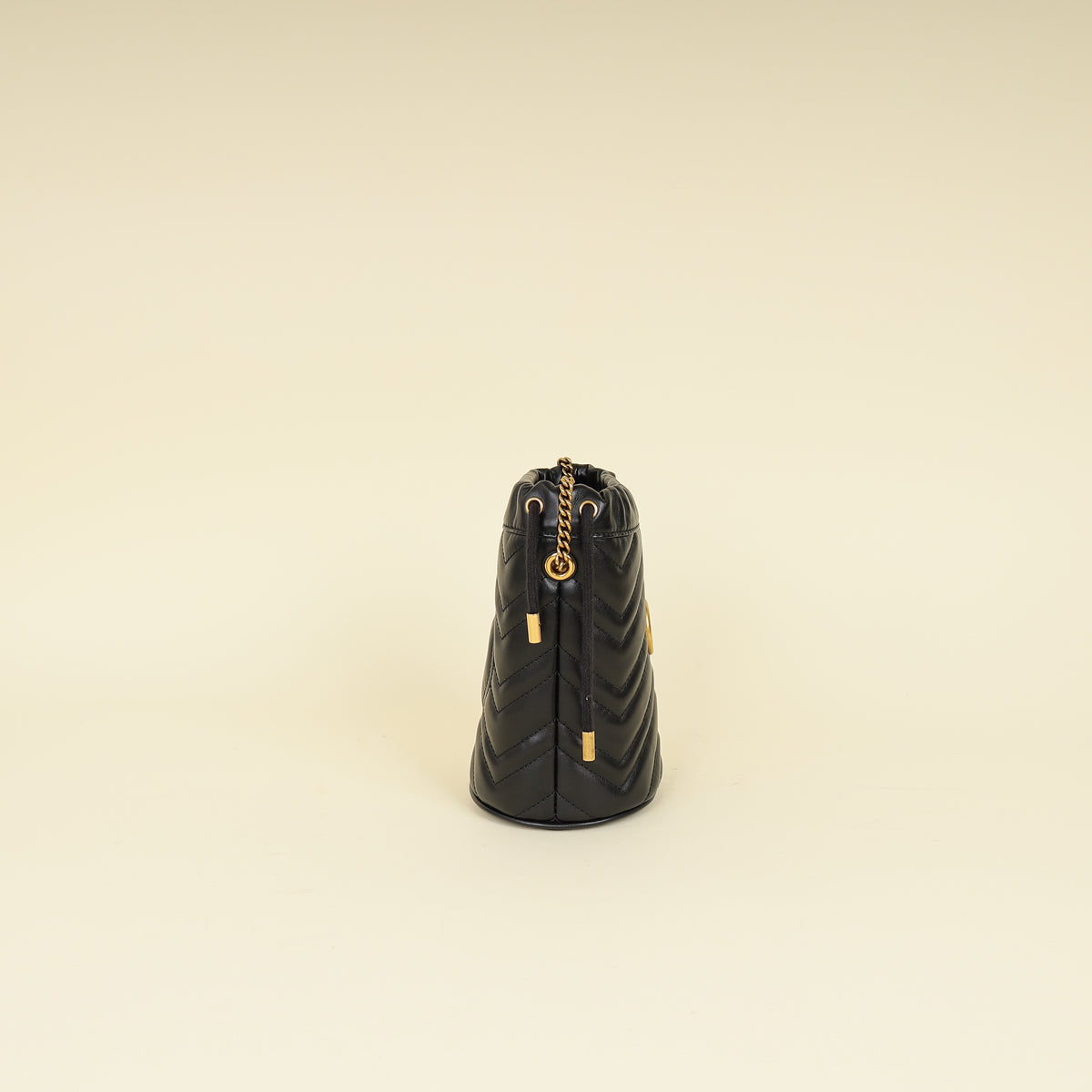 Gucci Black GG Marmont Small Bucket Bag-Gucci-THE CLOSET