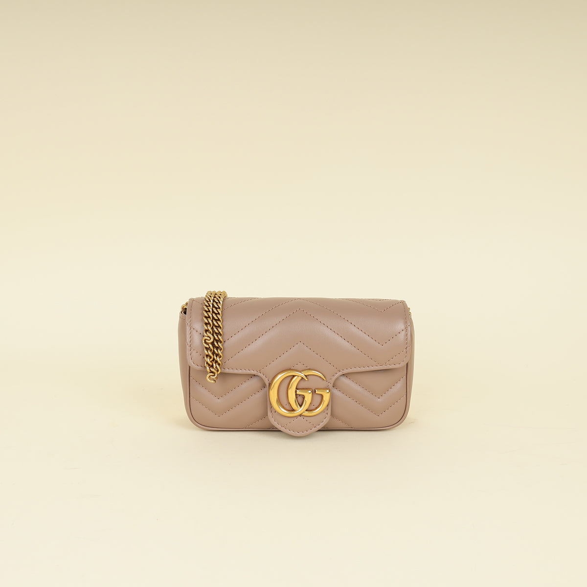 Gucci Dusty Pink GG Marmont Mini Shoulder Bag-Gucci-THE CLOSET