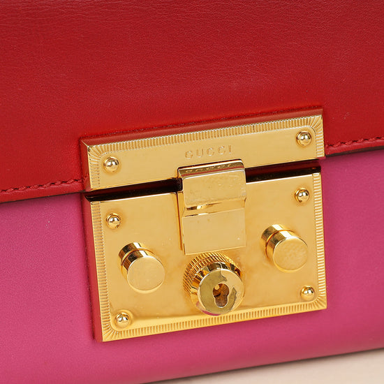 Gucci Bicolor Padlock Flap Small Shoulder Bag