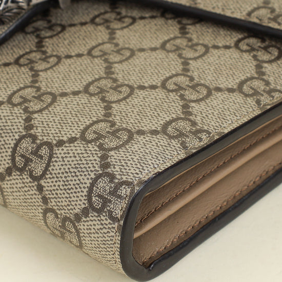 Gucci Ebony GG Supreme Dionysus Wallet on Chain