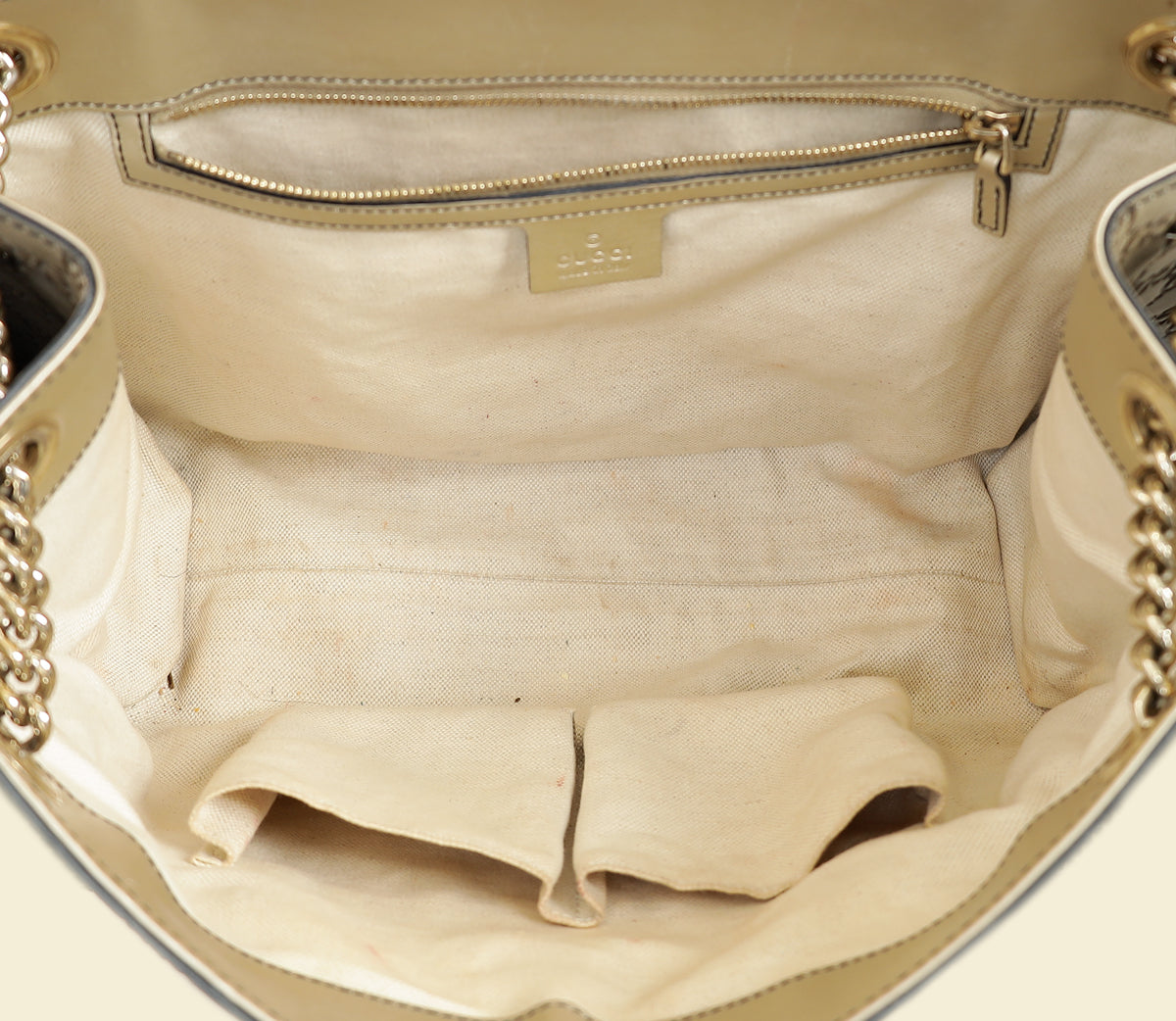 Gucci Champagne GG Guccissima Large Emily Bag