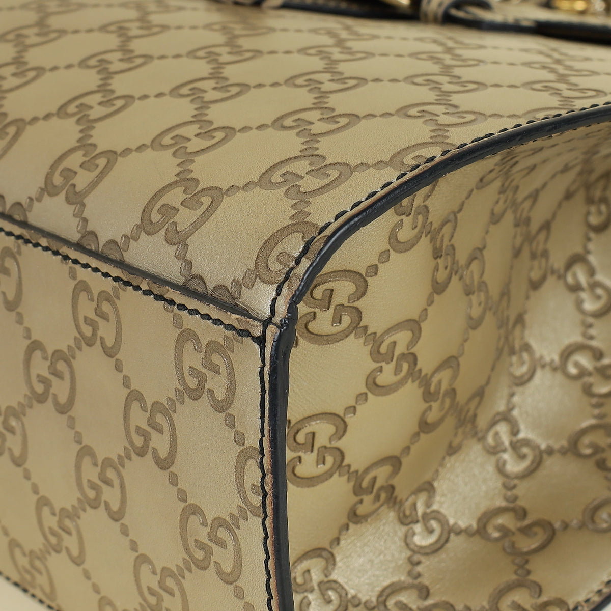 Gucci Champagne GG Guccissima Large Emily Bag