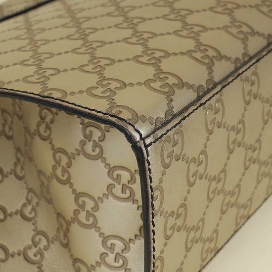 Gucci Champagne GG Guccissima Large Emily Bag