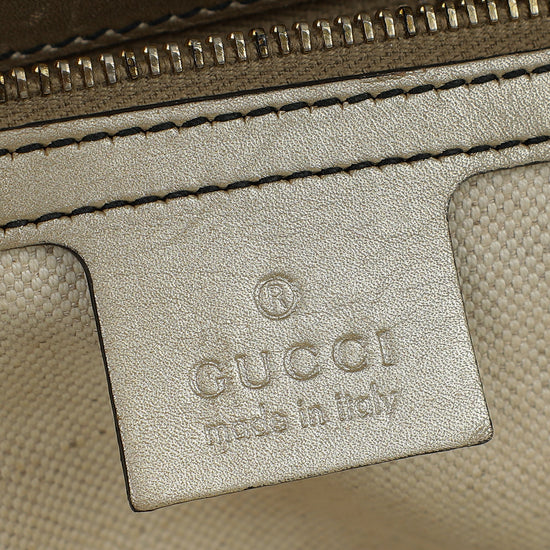 Gucci Champagne GG Guccissima Large Emily Bag