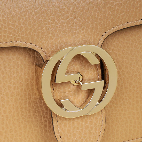 Gucci Nude Interlocking G Small Shoulder Bag