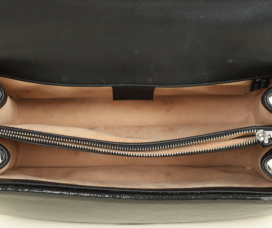 Gucci Black GG Velvet Dionysus Medium Shoulder Bag
