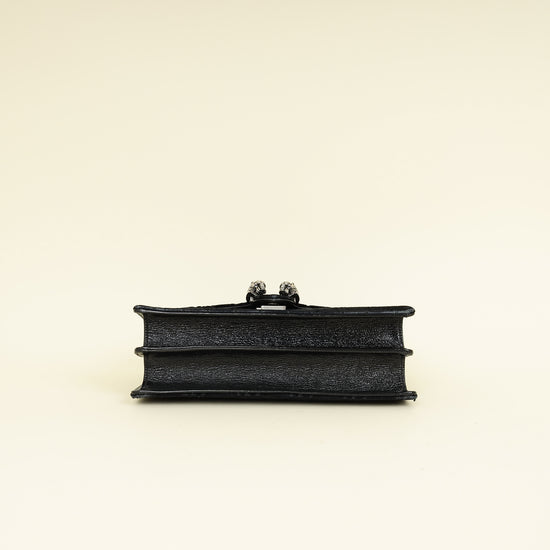Gucci Black GG Velvet Dionysus Medium Shoulder Bag