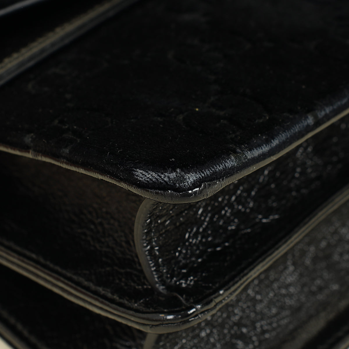 Gucci Black GG Velvet Dionysus Medium Shoulder Bag