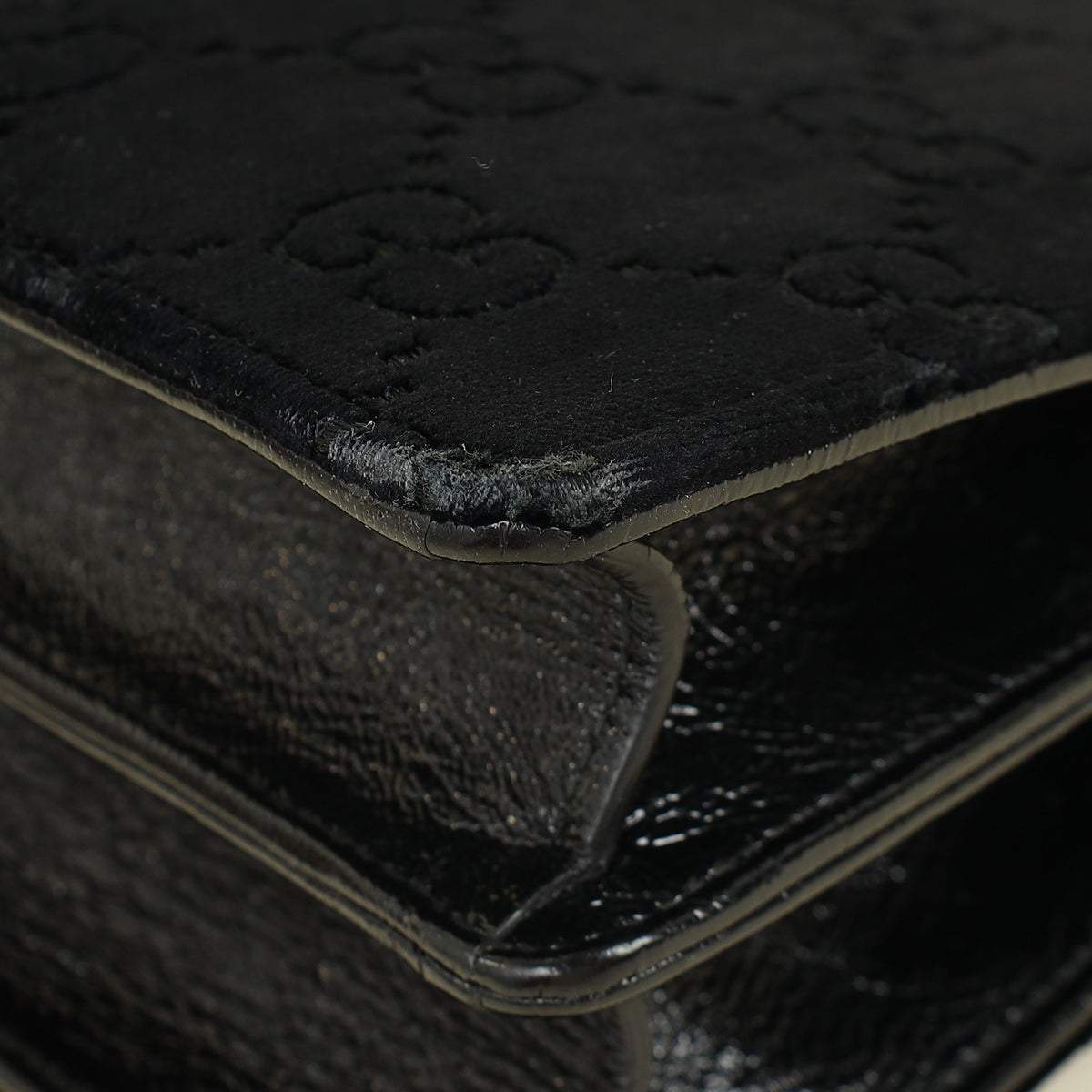 Gucci Black GG Velvet Dionysus Medium Shoulder Bag