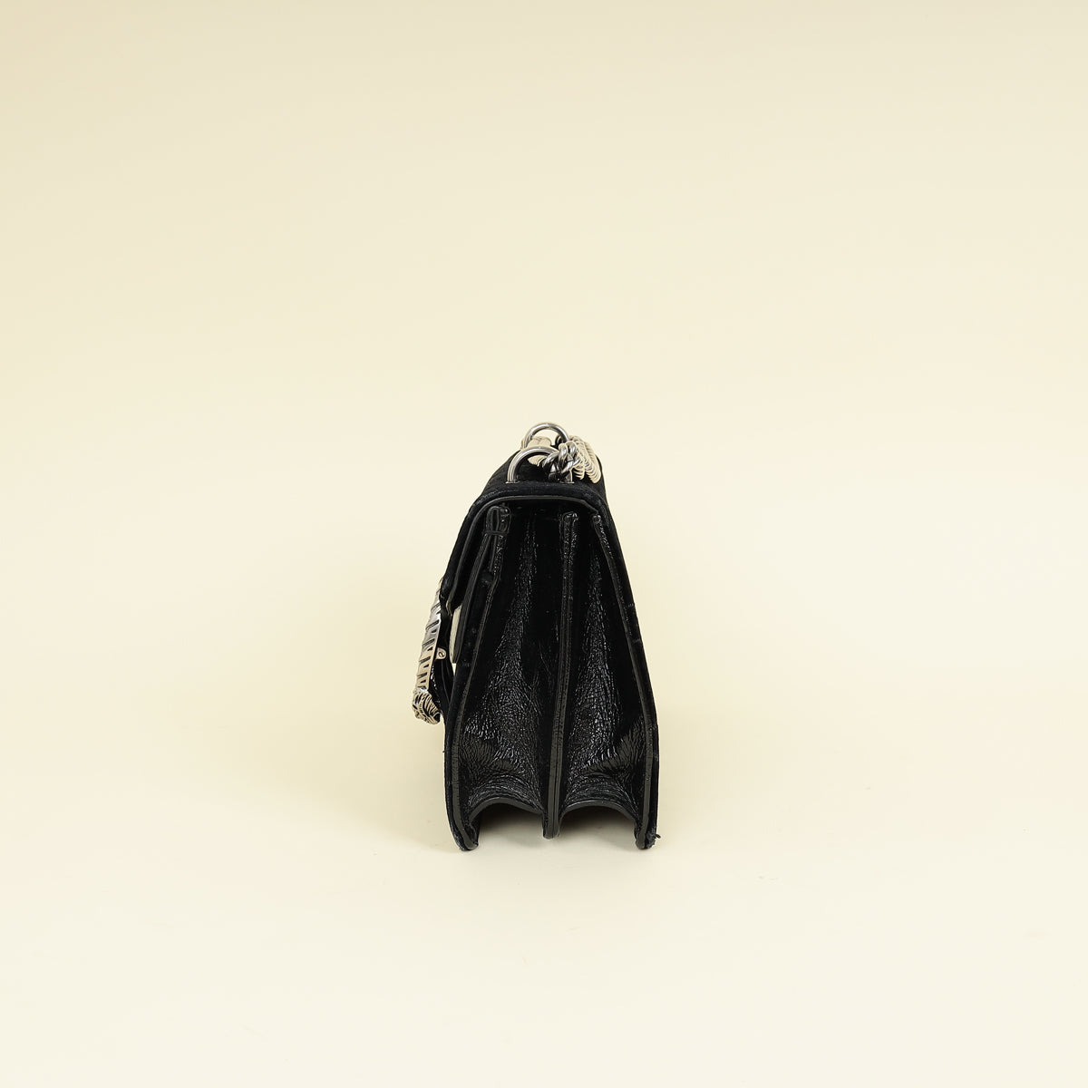 Gucci Black GG Velvet Dionysus Medium Shoulder Bag