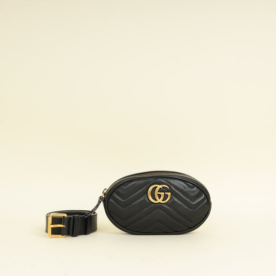 Gucci Black GG Marmont Mini Belt Bag