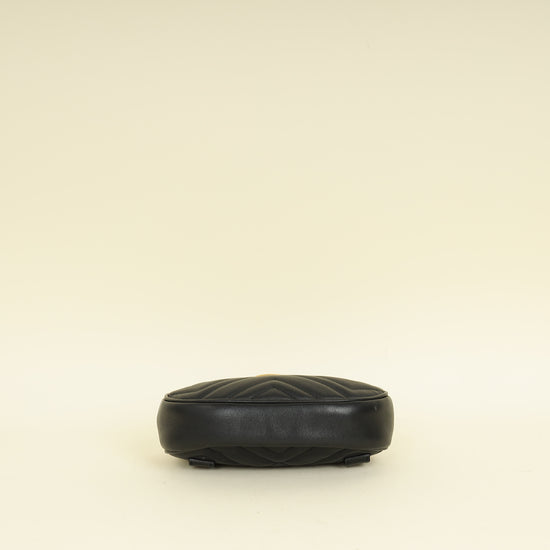 Gucci Black GG Marmont Mini Belt Bag