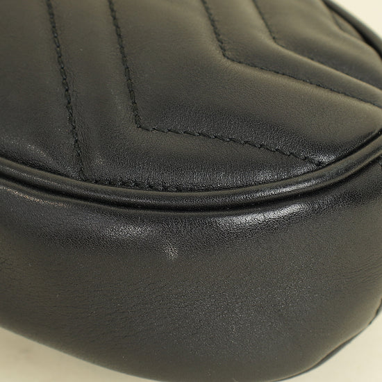 Gucci Black GG Marmont Mini Belt Bag