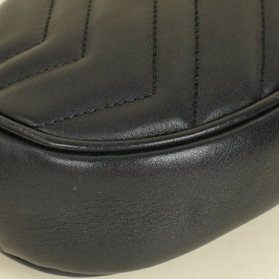 Gucci Black GG Marmont Mini Belt Bag