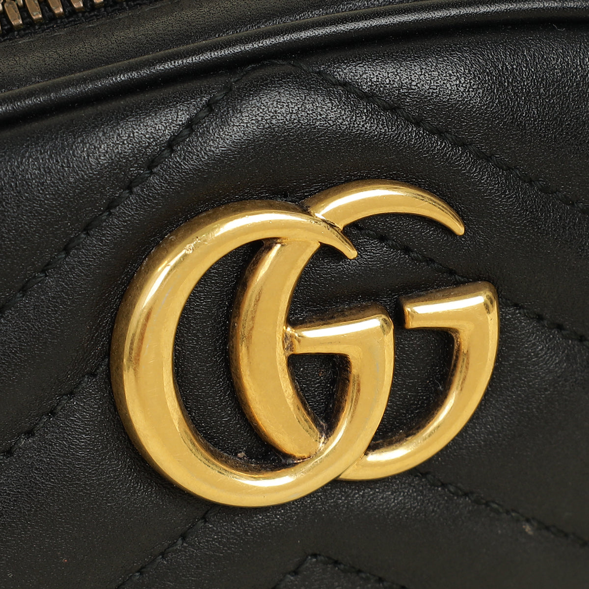 Gucci Black GG Marmont Mini Belt Bag