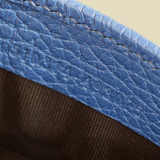 Gucci Navy Blue Interlocking G Wallet On Chain