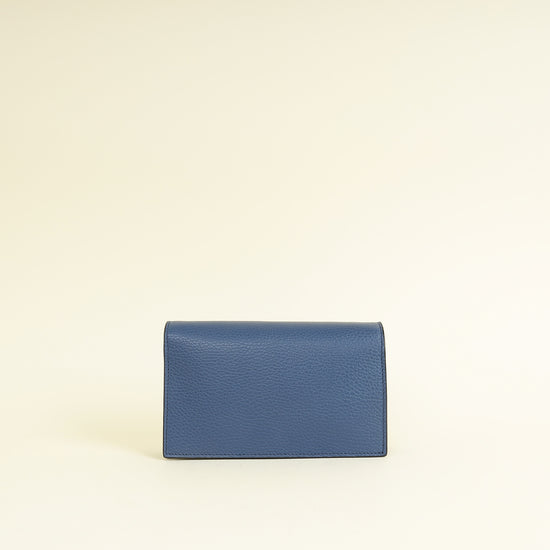 Gucci Navy Blue Interlocking G Wallet On Chain