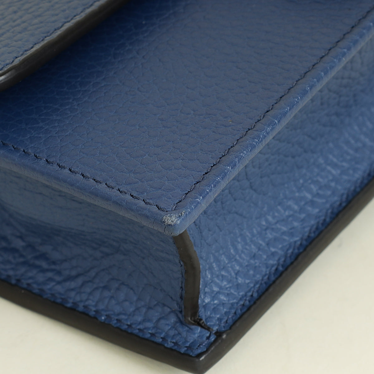 Gucci Navy Blue Interlocking G Wallet On Chain