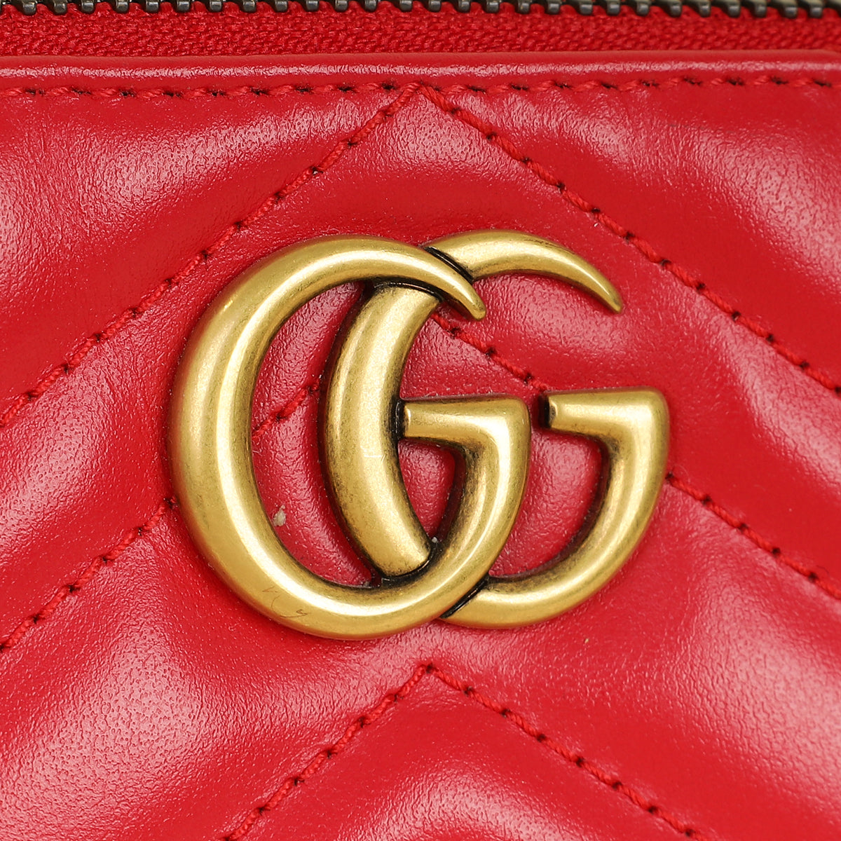 Gucci Red GG Marmont Shoulder Bag
