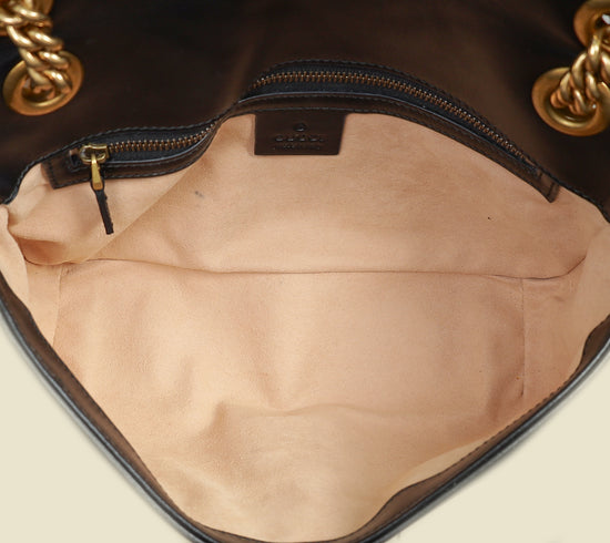 Gucci Black GG Marmont Medium Shoulder Bag