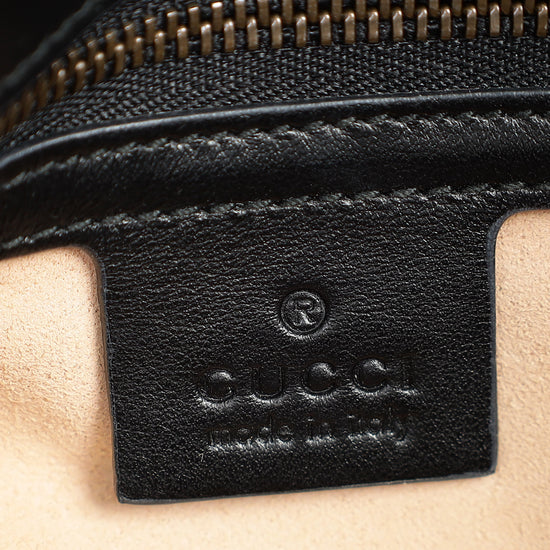 Gucci Black GG Marmont Medium Shoulder Bag