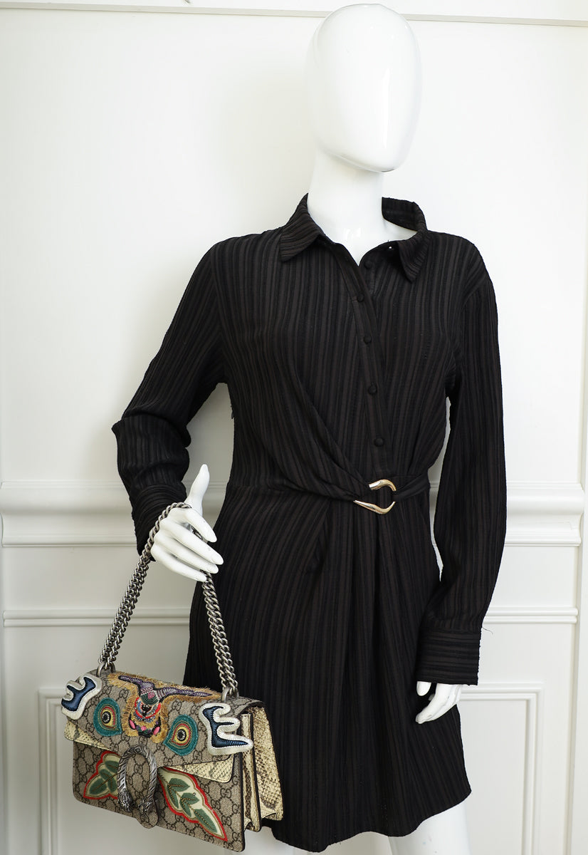 Gucci Multicolor GG Supreme Embroidered Dionysus Small Flap Bag