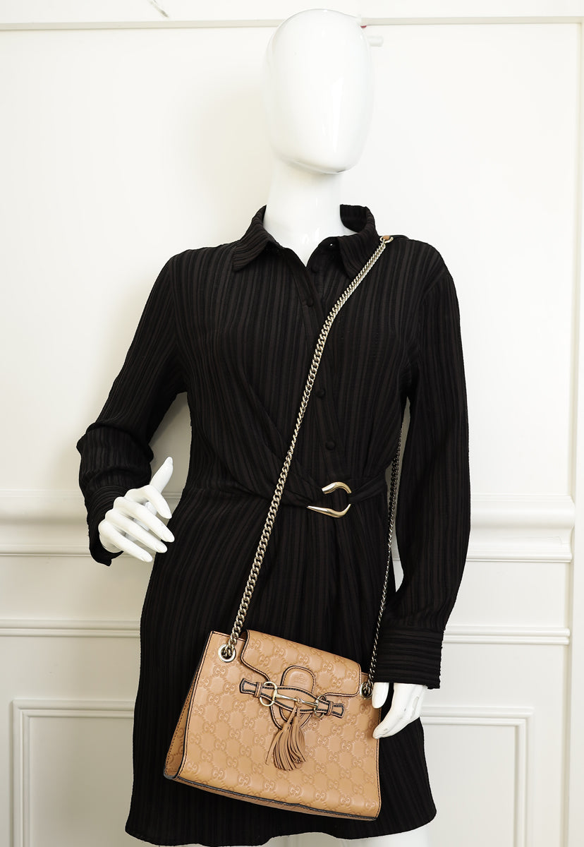 Gucci Beige Guccissima Emily Shoulder Bag