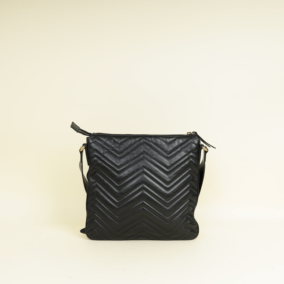 Gucci Black GG Marmont Messenger Bag