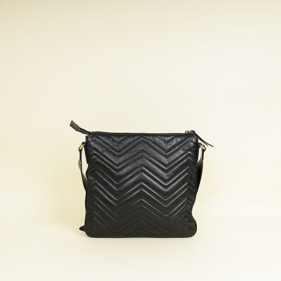 Gucci Black GG Marmont Messenger Bag