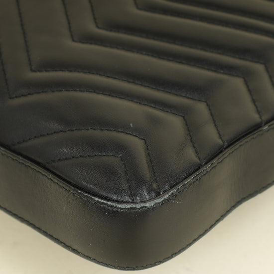 Gucci Black GG Marmont Messenger Bag