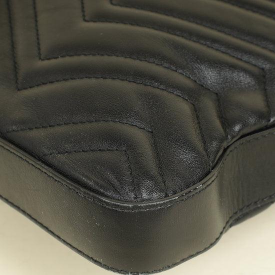 Gucci Black GG Marmont Messenger Bag
