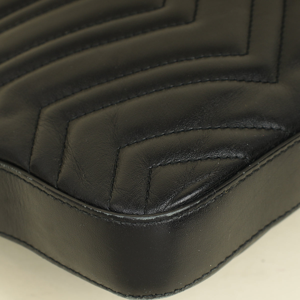 Gucci Black GG Marmont Messenger Bag