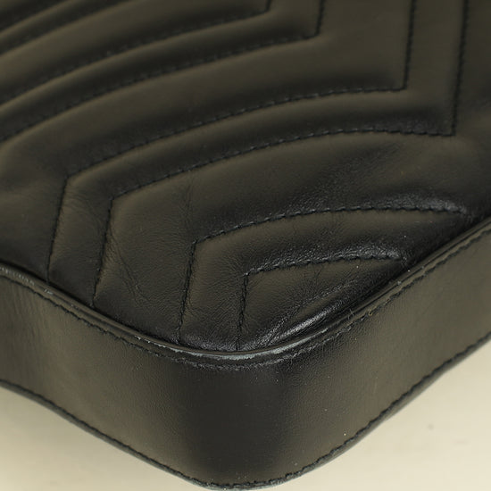 Gucci Black GG Marmont Messenger Bag