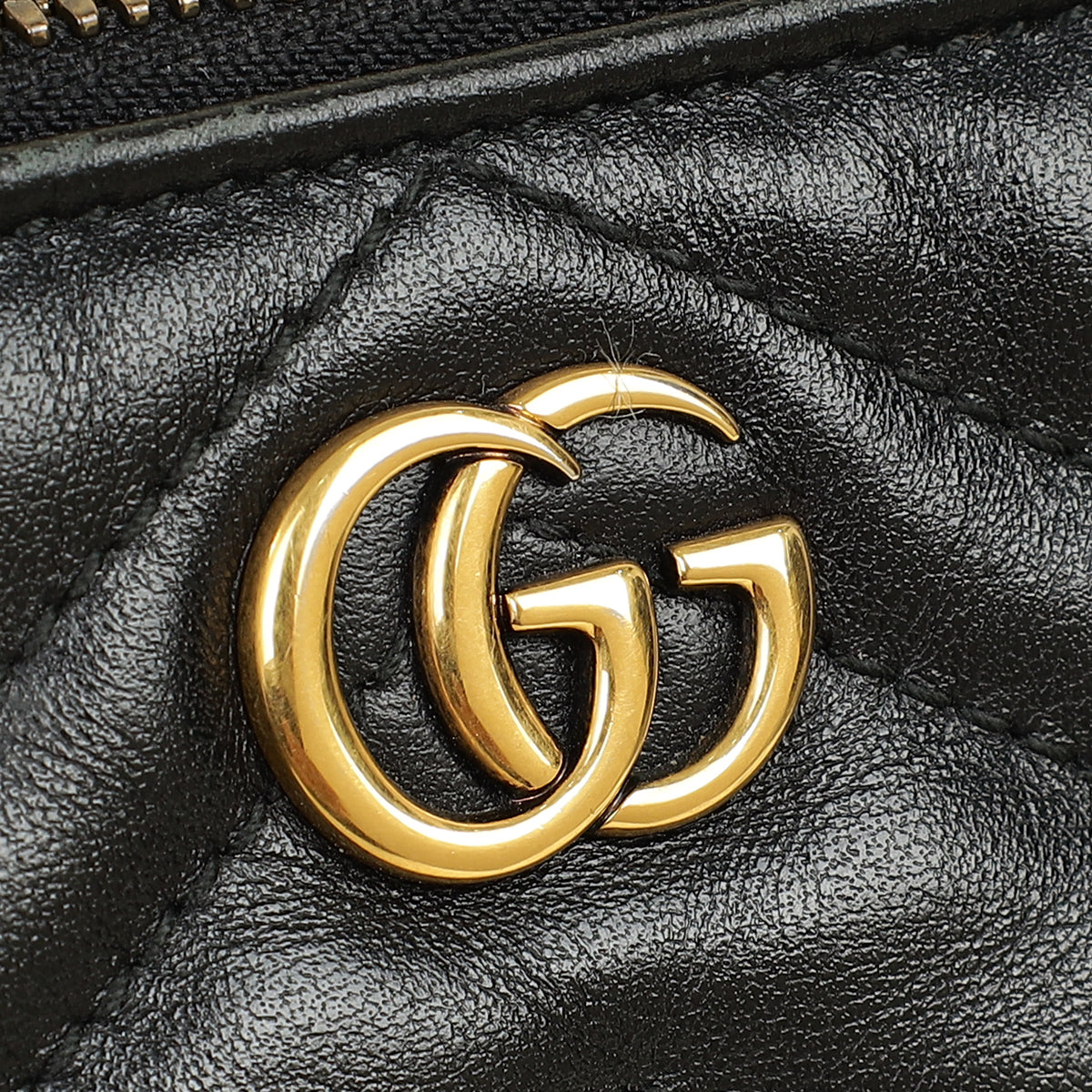 Gucci Black GG Marmont Messenger Bag