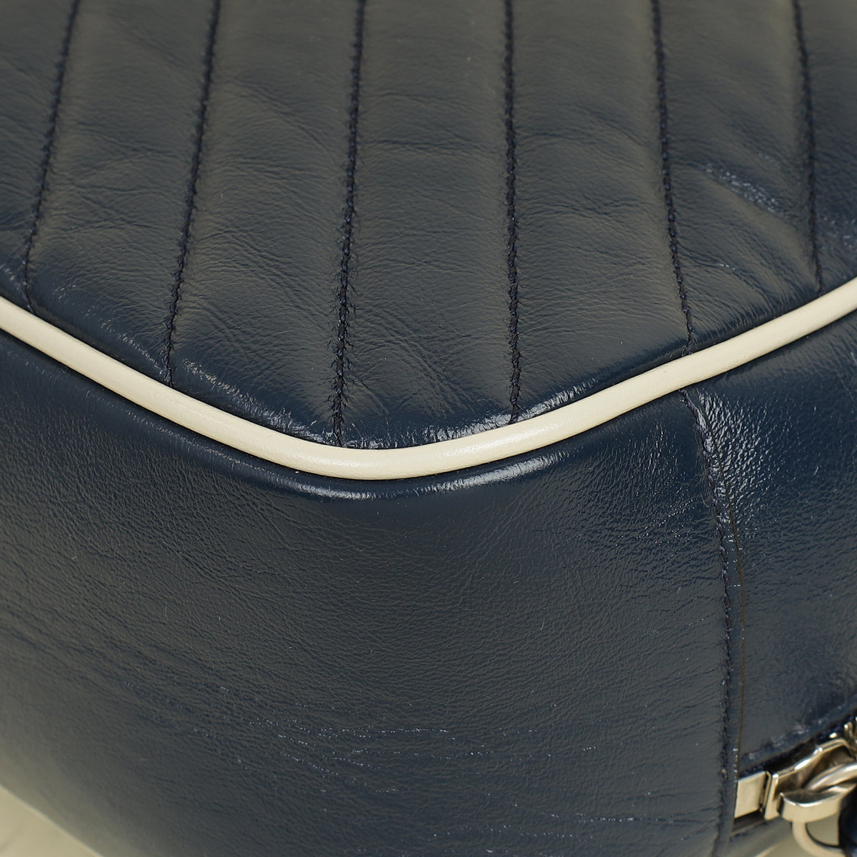 Gucci Blue GG Quilted Marmont Bamboo Top Handle Shoulder Bag